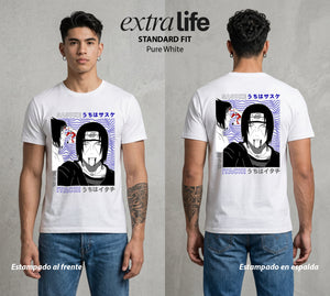 La Aldea Oculta | Zorro de Nueve Colas #02912 - Playera Standard Fit | Pure White - Foto en modelo