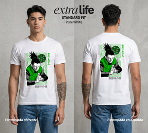 La Aldea Oculta | El Hokage del Futuro #02921 - Playera Standard Fit | Pure White - Foto en modelo