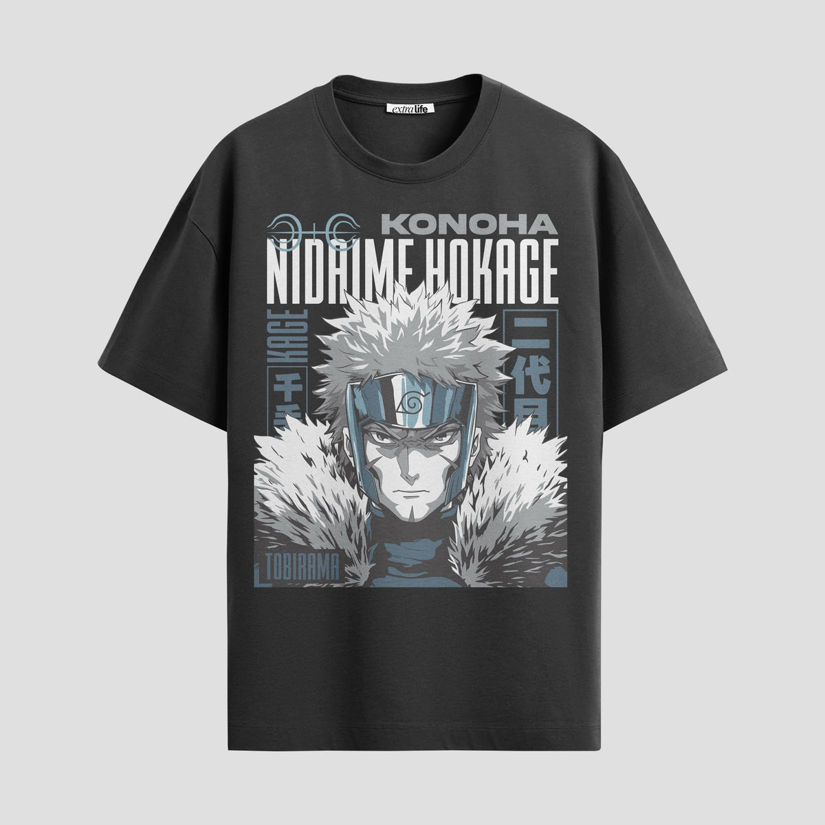 Playera urbana de anime y gaming ExtraLife MX, corte Classic Premium unisex ligero y transpirable en color Deep Black y Pure White, ropa de uso diario para gym y casual.