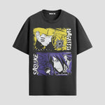 Playera urbana de anime y gaming ExtraLife MX, corte Standard Fit unisex ligero y transpirable en color Deep Black y Pure White, ropa de uso diario para gym y casual.
