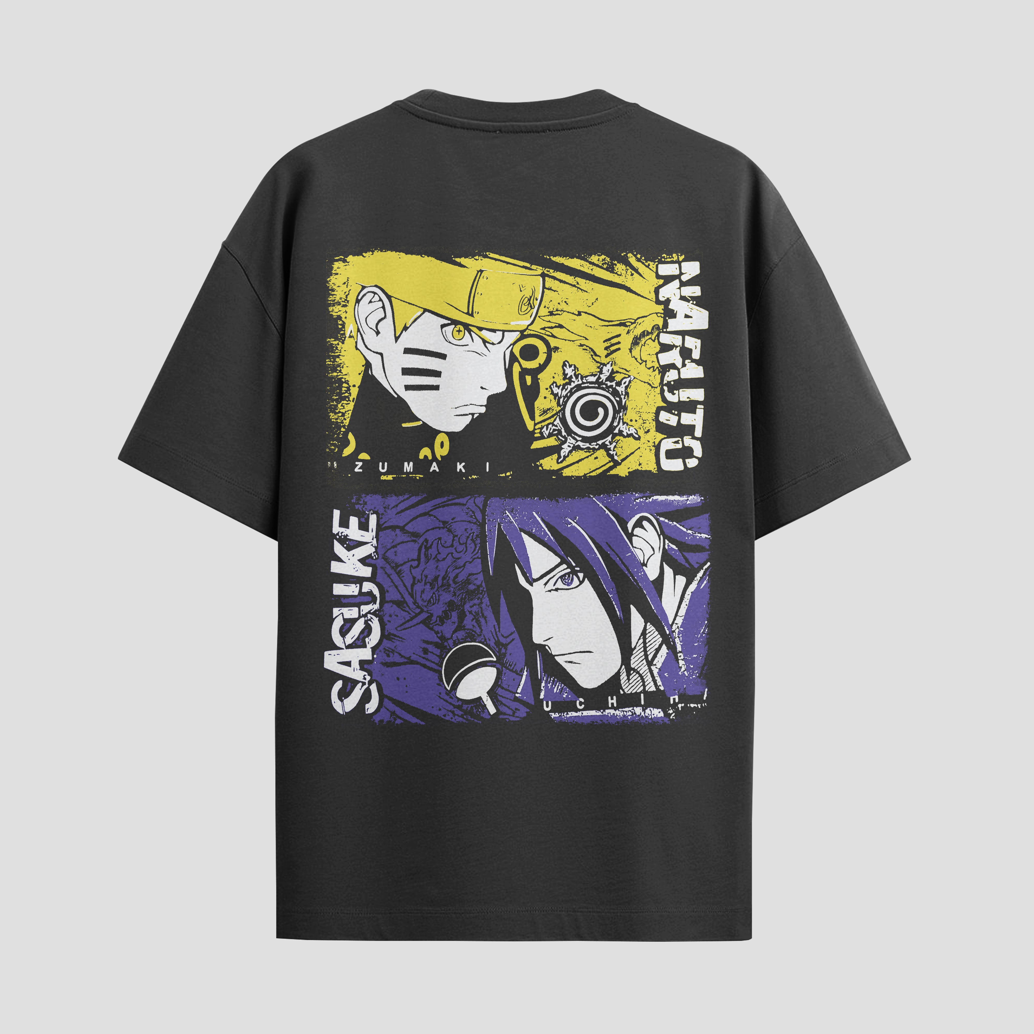 Playera urbana de anime y gaming ExtraLife MX, corte Standard Fit unisex ligero y transpirable en color Deep Black y Pure White, ropa de uso diario para gym y casual.