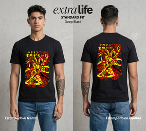 La Aldea Oculta | El Hokage del Futuro #02942 - Playera Classic Premium | Deep Black - Foto en modelo