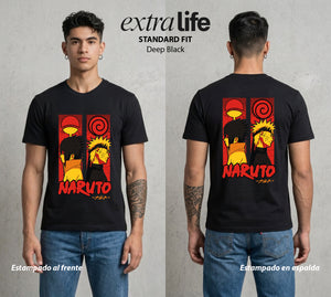 La Aldea Oculta | El Hokage del Futuro #02947 - Playera Standard Fit | Deep Black - Foto en modelo