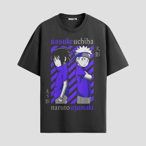 Playera urbana de anime y gaming ExtraLife MX, corte Standard Fit unisex ligero y transpirable en color Deep Black y Pure White, ropa de uso diario para gym y casual.