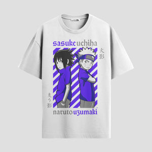 Playera urbana de anime y gaming ExtraLife MX, corte Standard Fit unisex ligero y transpirable en color Deep Black y Pure White, ropa de uso diario para gym y casual.