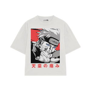 Playera streetwear premium de anime y gaming ExtraLife MX, corte oversized drop shoulder ligero y fresco en color Deep Black y Off-White, moda urbana mexicana de culto.