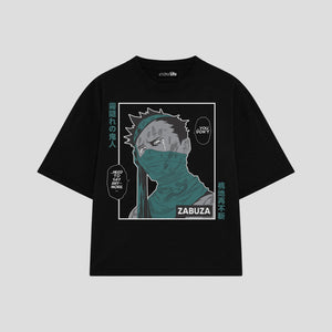 Playera streetwear premium de anime y gaming ExtraLife MX, corte oversized drop shoulder ligero y fresco en color Deep Black y Off-White, moda urbana mexicana de culto.
