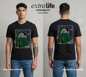 La Aldea Oculta | El Hokage del Futuro #02953 - Playera Standard Fit | Deep Black - Foto en modelo