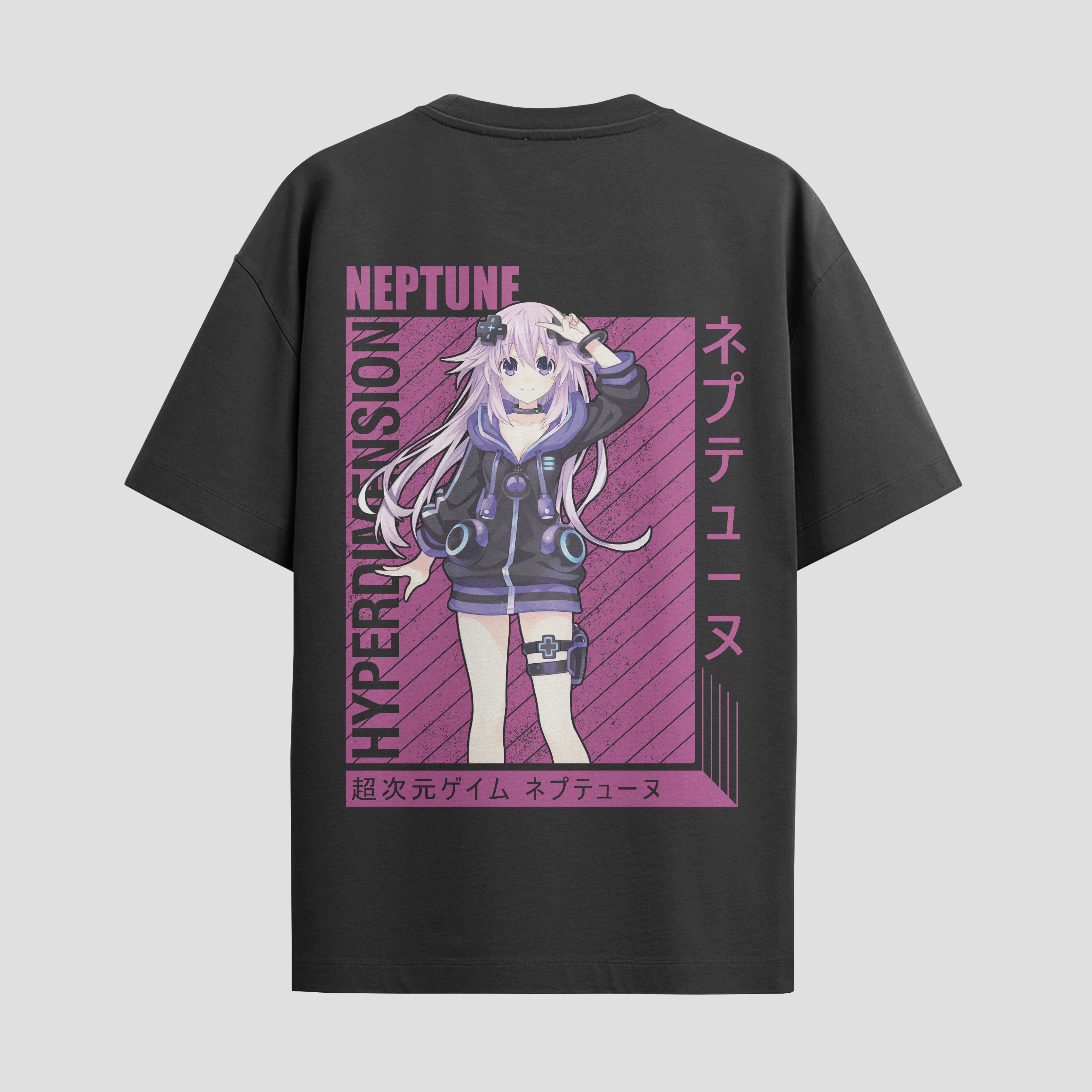 Playera urbana de anime y gaming ExtraLife MX, corte Standard Fit unisex ligero y transpirable en color Deep Black y Pure White, ropa de uso diario para gym y casual.