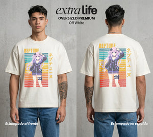 La Diosa del Videojuego | La CPU del Bien #02957 - Playera Oversized Premium | Off White - Foto en modelo