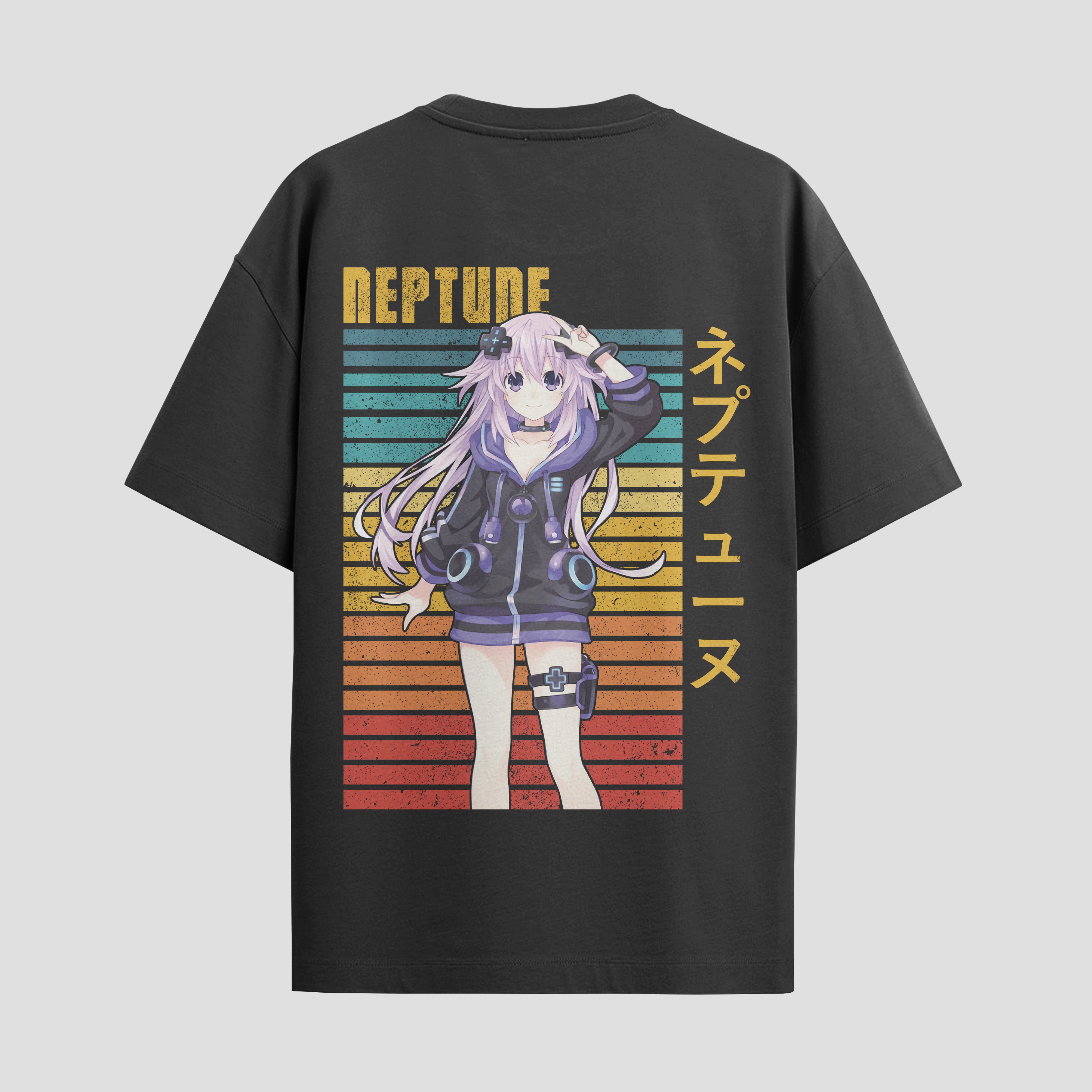 Playera urbana de anime y gaming ExtraLife MX, corte Standard Fit unisex ligero y transpirable en color Deep Black y Pure White, ropa de uso diario para gym y casual.