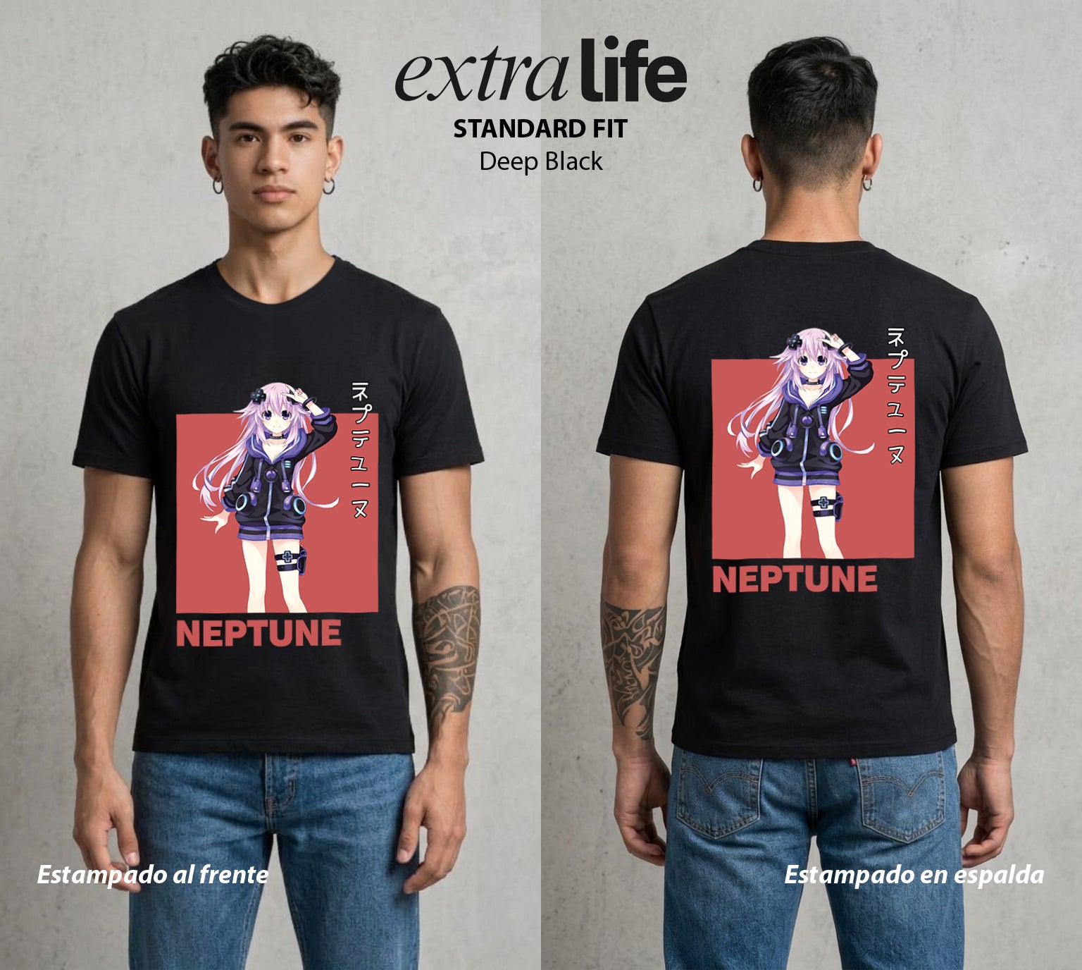 La Diosa del Videojuego | El Poder del Videojuego #02960 - Playera Standard Fit | Deep Black - Foto en modelo
