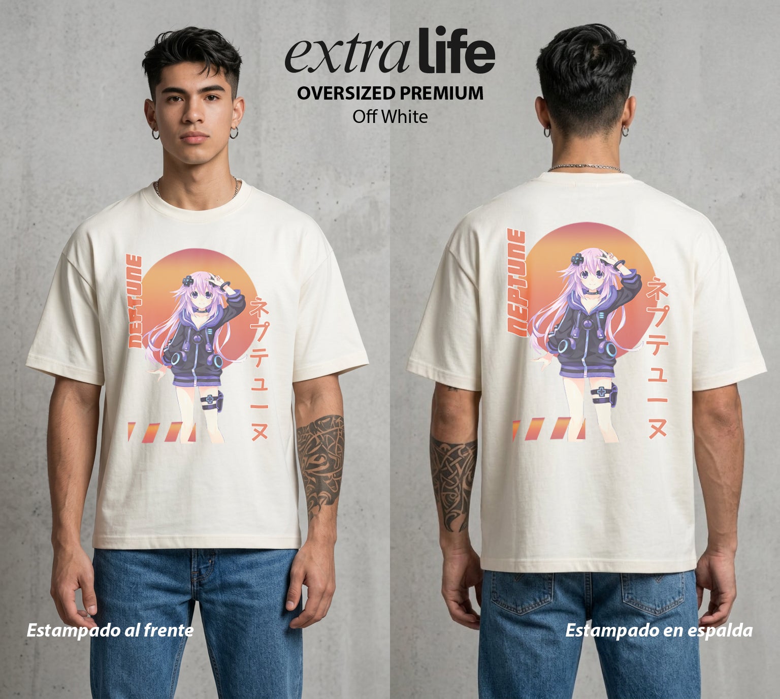 La Diosa del Videojuego | La CPU del Bien #02961 - Playera Oversized Premium | Off White - Foto en modelo