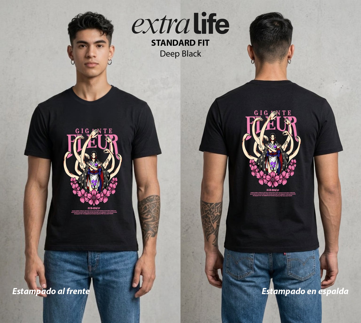 Mar de los Piratas | La Historiadora #02963 - Playera Standard Fit | Deep Black - Foto en modelo