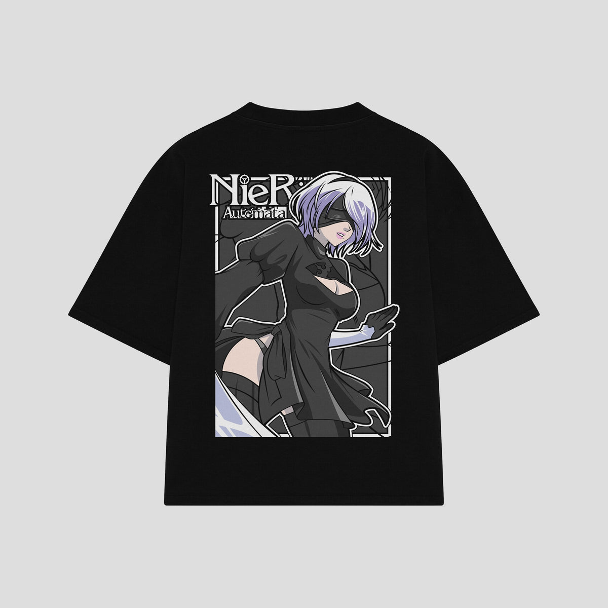 Playera streetwear premium de anime y gaming ExtraLife MX, corte oversized drop shoulder ligero y fresco en color Deep Black y Off-White, moda urbana mexicana de culto.