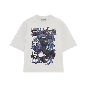 Playera streetwear premium de anime y gaming ExtraLife MX, corte oversized drop shoulder ligero y fresco en color Deep Black y Off-White, moda urbana mexicana de culto.