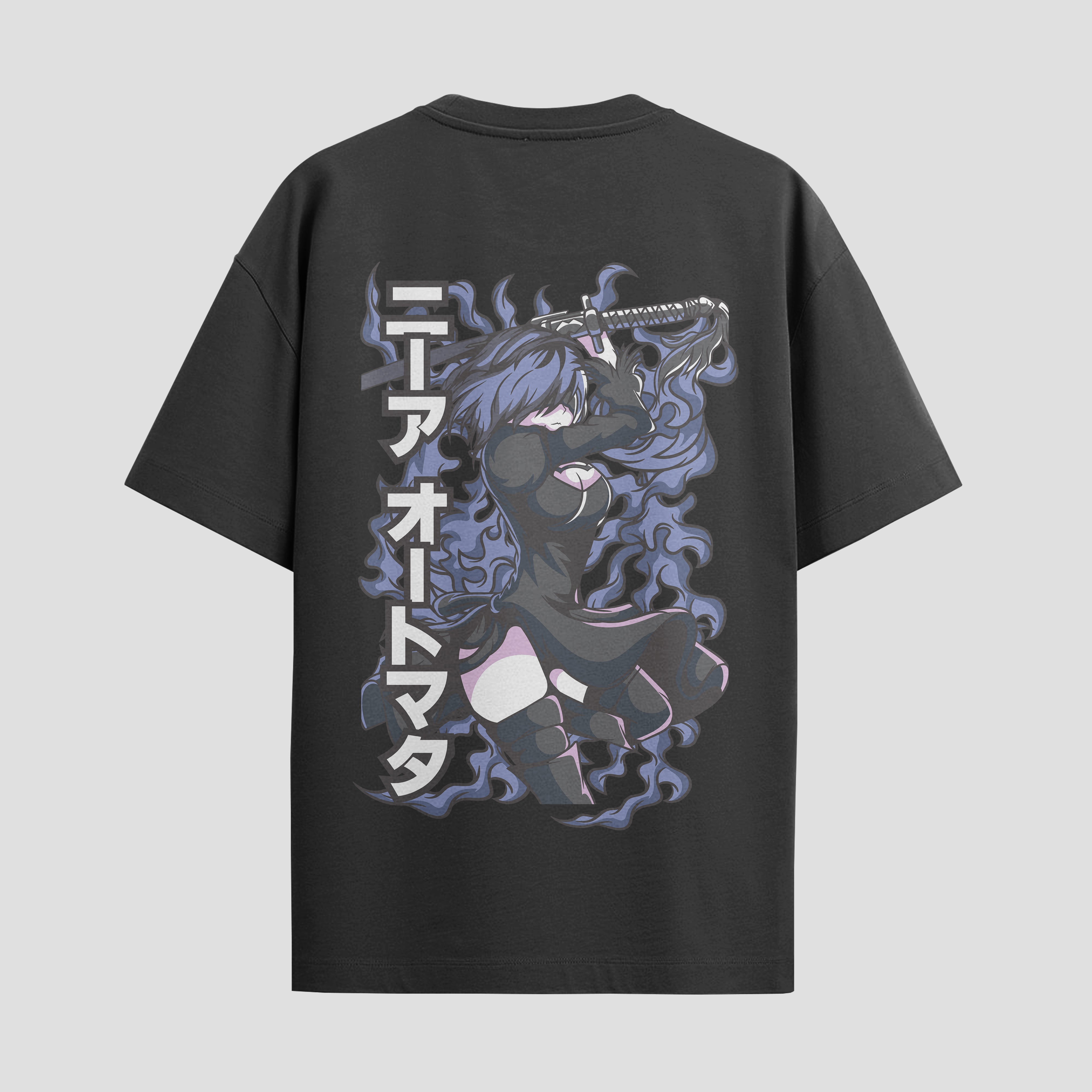 Playera urbana de anime y gaming ExtraLife MX, corte Standard Fit unisex ligero y transpirable en color Deep Black y Pure White, ropa de uso diario para gym y casual.