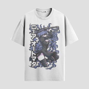 Playera urbana de anime y gaming ExtraLife MX, corte Standard Fit unisex ligero y transpirable en color Deep Black y Pure White, ropa de uso diario para gym y casual.