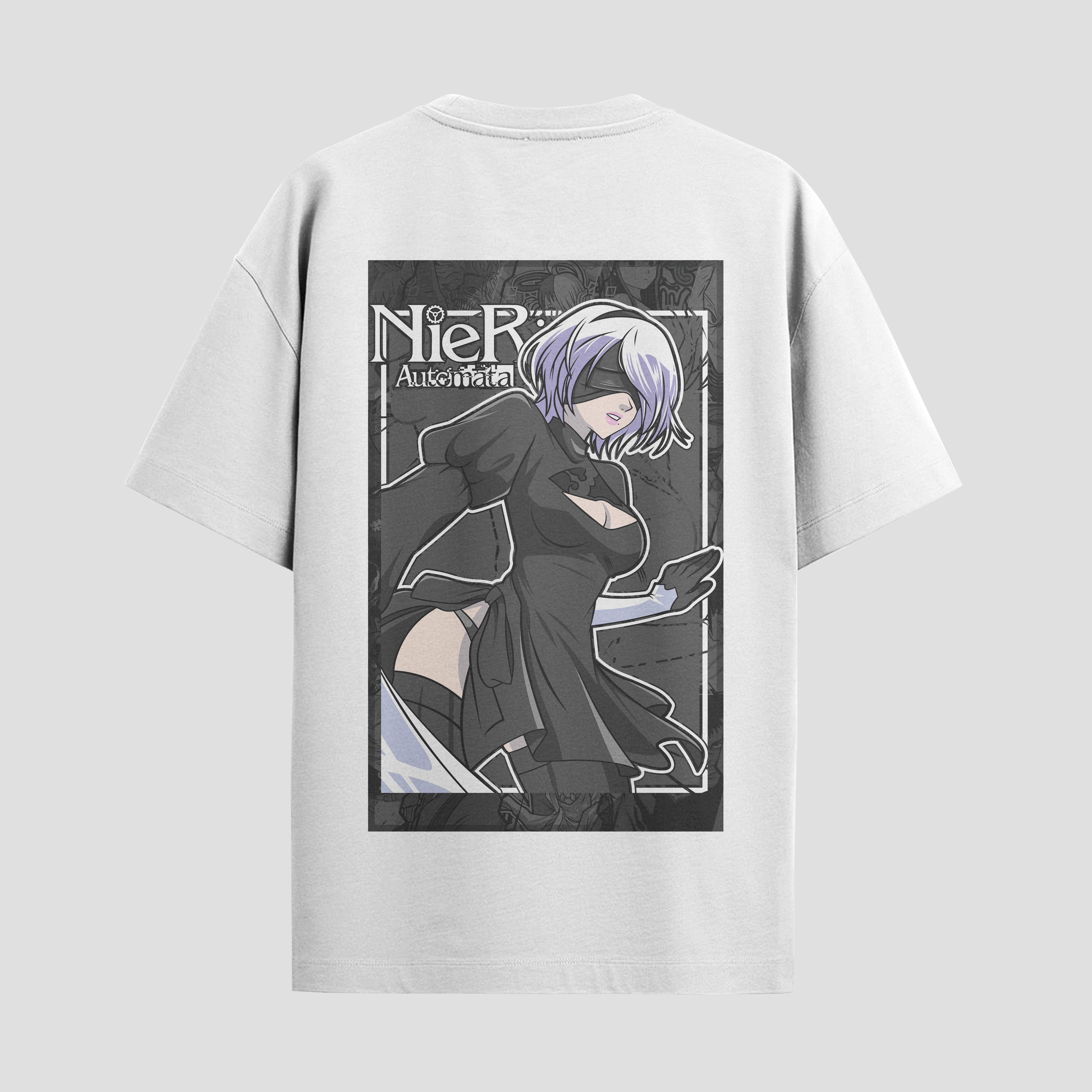 Playera urbana de anime y gaming ExtraLife MX, corte Standard Fit unisex ligero y transpirable en color Deep Black y Pure White, ropa de uso diario para gym y casual.