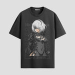 Playera urbana de anime y gaming ExtraLife MX, corte Standard Fit unisex ligero y transpirable en color Deep Black y Pure White, ropa de uso diario para gym y casual.