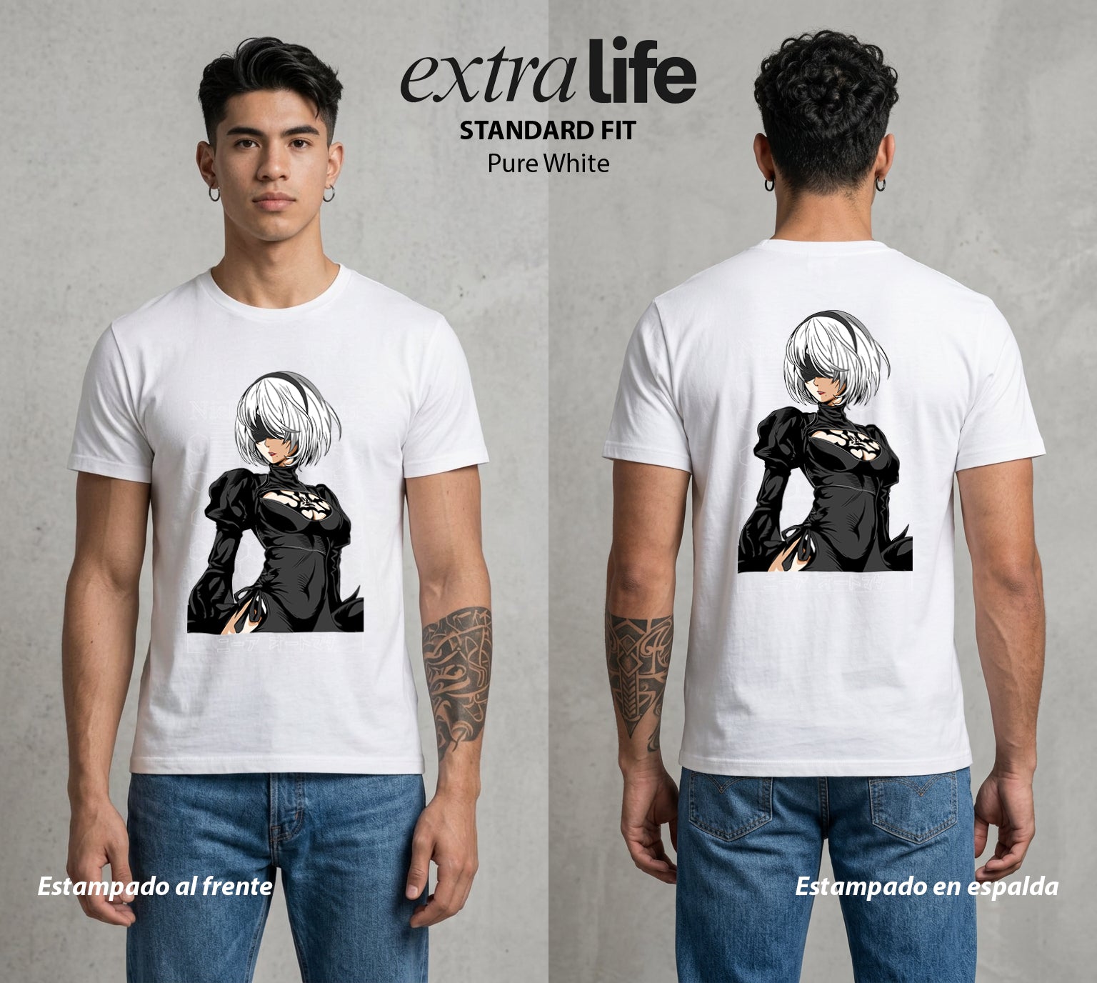 El Mundo Post-Apocaliptico | El Androide del Cosmos #02967 - Playera Standard Fit | Pure White - Foto en modelo
