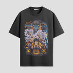 Playera urbana de anime y gaming ExtraLife MX, corte Standard Fit unisex ligero y transpirable en color Deep Black y Pure White, ropa de uso diario para gym y casual.