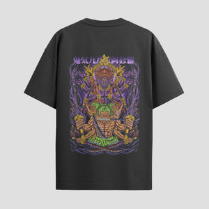 Playera urbana de anime y gaming ExtraLife MX, corte Standard Fit unisex ligero y transpirable en color Deep Black y Pure White, ropa de uso diario para gym y casual.