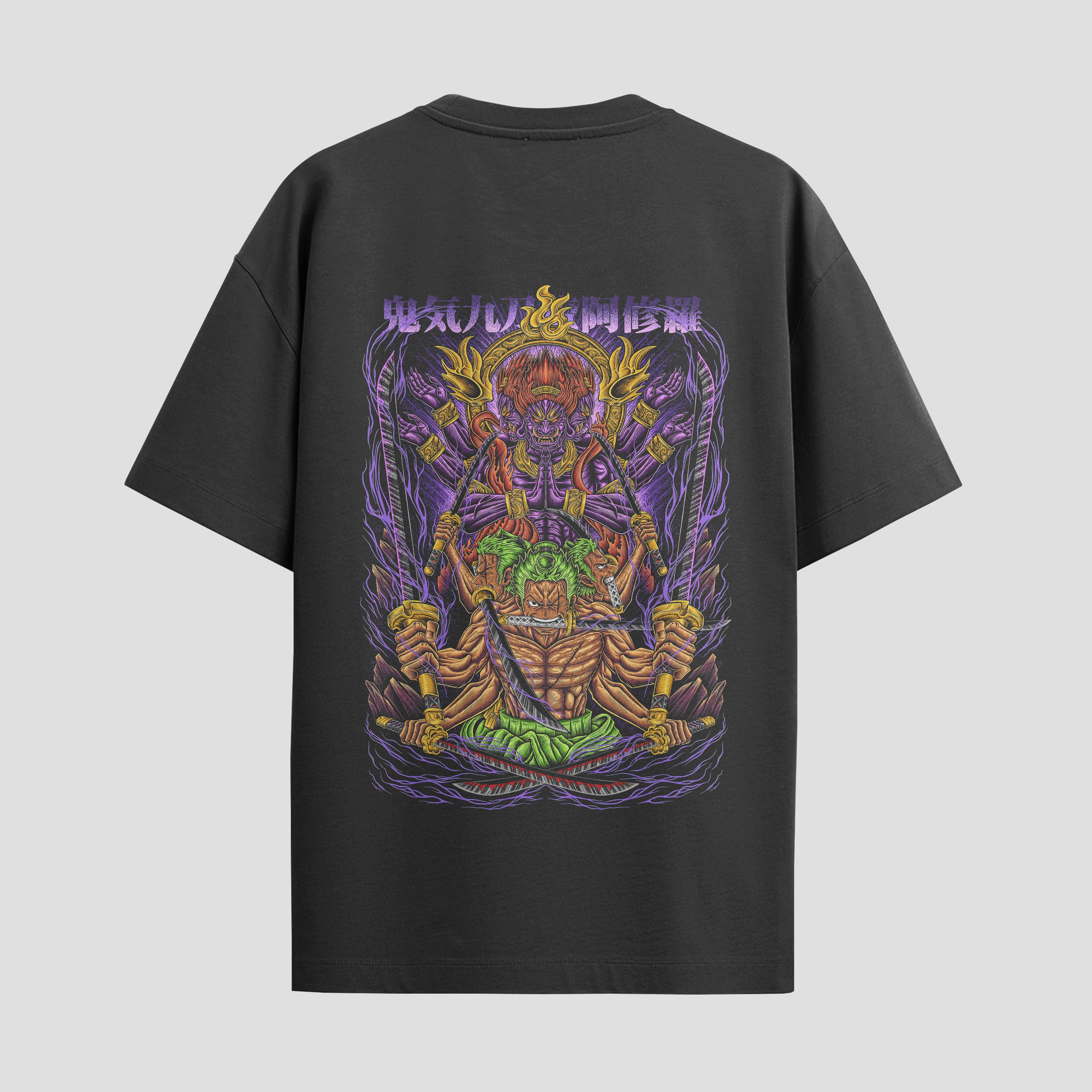 Playera urbana de anime y gaming ExtraLife MX, corte Standard Fit unisex ligero y transpirable en color Deep Black y Pure White, ropa de uso diario para gym y casual.