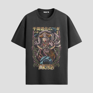 Playera urbana de anime y gaming ExtraLife MX, corte Standard Fit unisex ligero y transpirable en color Deep Black y Pure White, ropa de uso diario para gym y casual.