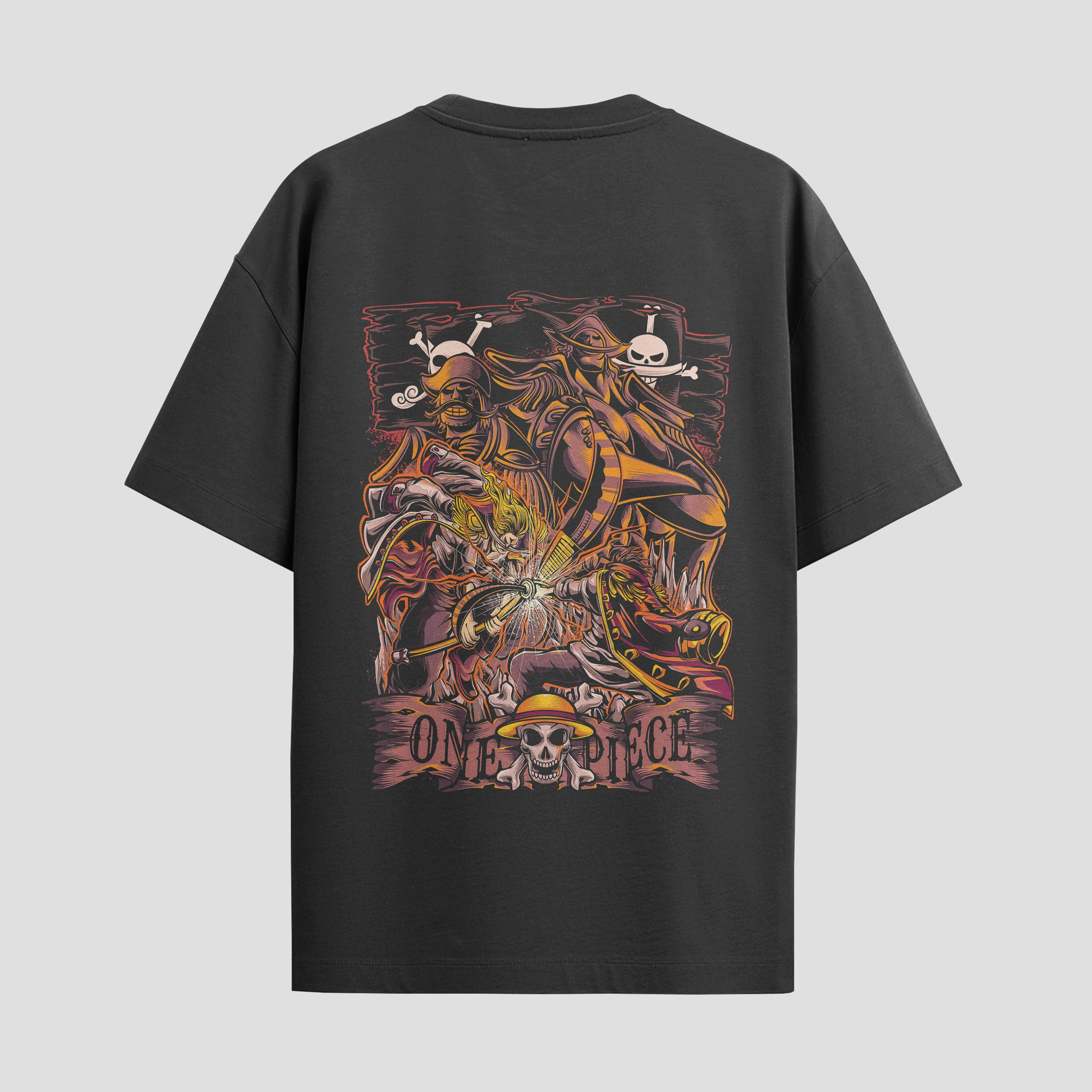 Playera urbana de anime y gaming ExtraLife MX, corte Standard Fit unisex ligero y transpirable en color Deep Black y Pure White, ropa de uso diario para gym y casual.
