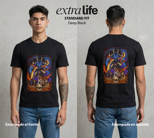 Mar de los Piratas | El Gran Tesoro del Mar #02991 - Playera Standard Fit | Deep Black - Foto en modelo