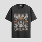 Playera urbana de anime y gaming ExtraLife MX, corte Standard Fit unisex ligero y transpirable en color Deep Black y Pure White, ropa de uso diario para gym y casual.