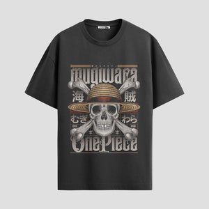 Playera urbana de anime y gaming ExtraLife MX, corte Standard Fit unisex ligero y transpirable en color Deep Black y Pure White, ropa de uso diario para gym y casual.