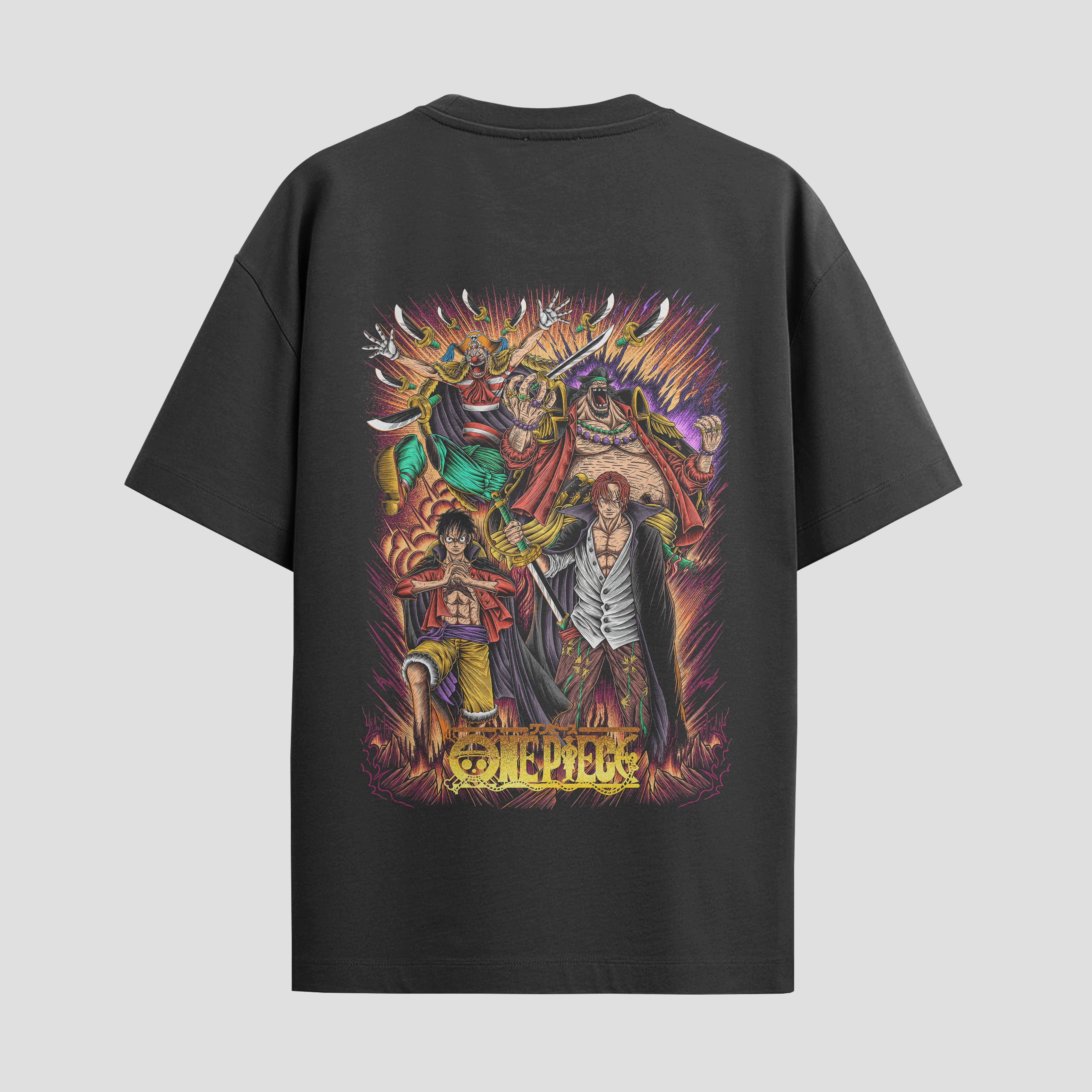 Playera urbana de anime y gaming ExtraLife MX, corte Standard Fit unisex ligero y transpirable en color Deep Black y Pure White, ropa de uso diario para gym y casual.