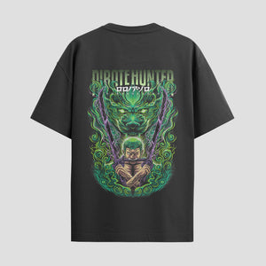 Playera urbana de anime y gaming ExtraLife MX, corte Standard Fit unisex ligero y transpirable en color Deep Black y Pure White, ropa de uso diario para gym y casual.