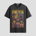 Playera urbana de anime y gaming ExtraLife MX, corte Standard Fit unisex ligero y transpirable en color Deep Black y Pure White, ropa de uso diario para gym y casual.