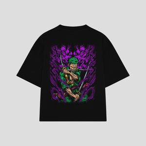 Playera streetwear premium de anime y gaming ExtraLife MX, corte oversized drop shoulder ligero y fresco en color Deep Black y Off-White, moda urbana mexicana de culto.