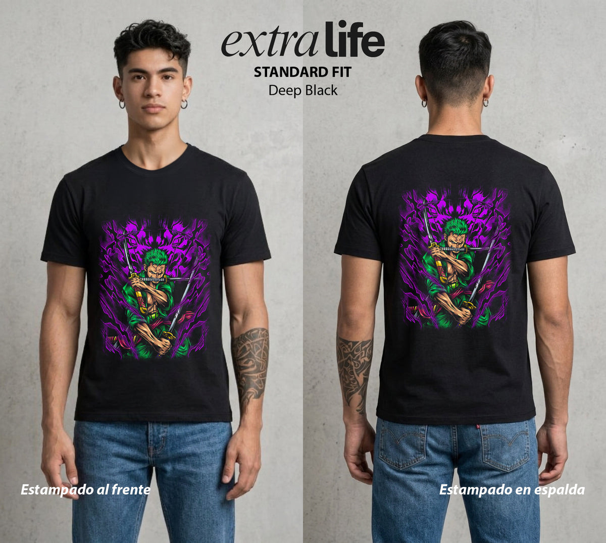Mar de los Piratas | La Busqueda del Bien #03008 - Playera Classic Premium | Deep Black - Foto en modelo