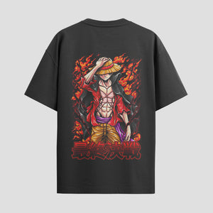 Playera urbana de anime y gaming ExtraLife MX, corte Standard Fit unisex ligero y transpirable en color Deep Black y Pure White, ropa de uso diario para gym y casual.