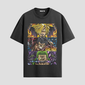 Playera urbana de anime y gaming ExtraLife MX, corte Standard Fit unisex ligero y transpirable en color Deep Black y Pure White, ropa de uso diario para gym y casual.