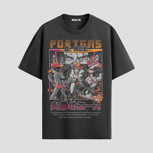 Playera urbana de anime y gaming ExtraLife MX, corte Standard Fit unisex ligero y transpirable en color Deep Black y Pure White, ropa de uso diario para gym y casual.