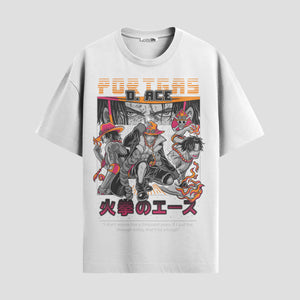 Playera urbana de anime y gaming ExtraLife MX, corte Standard Fit unisex ligero y transpirable en color Deep Black y Pure White, ropa de uso diario para gym y casual.