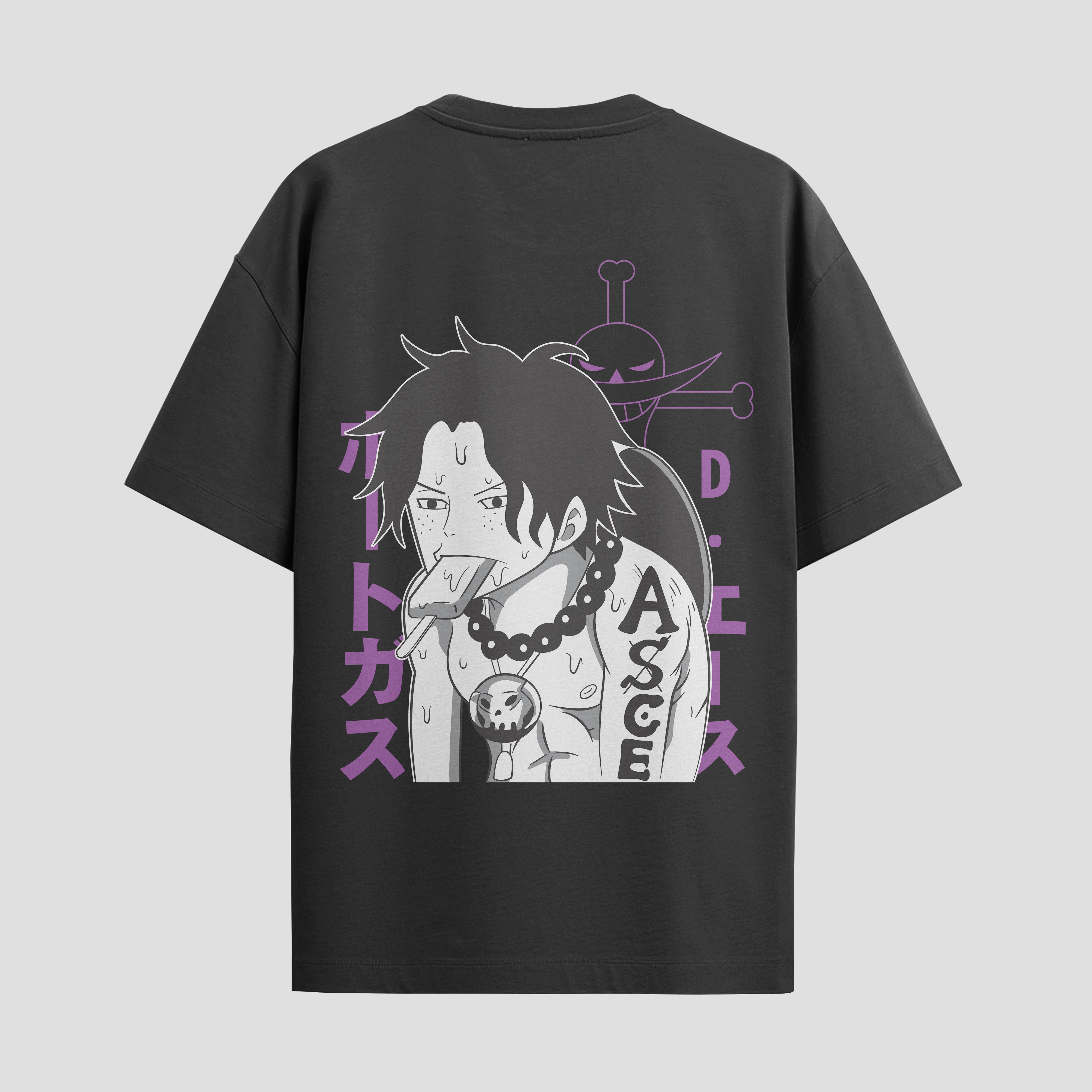 Playera urbana de anime y gaming ExtraLife MX, corte Standard Fit unisex ligero y transpirable en color Deep Black y Pure White, ropa de uso diario para gym y casual.
