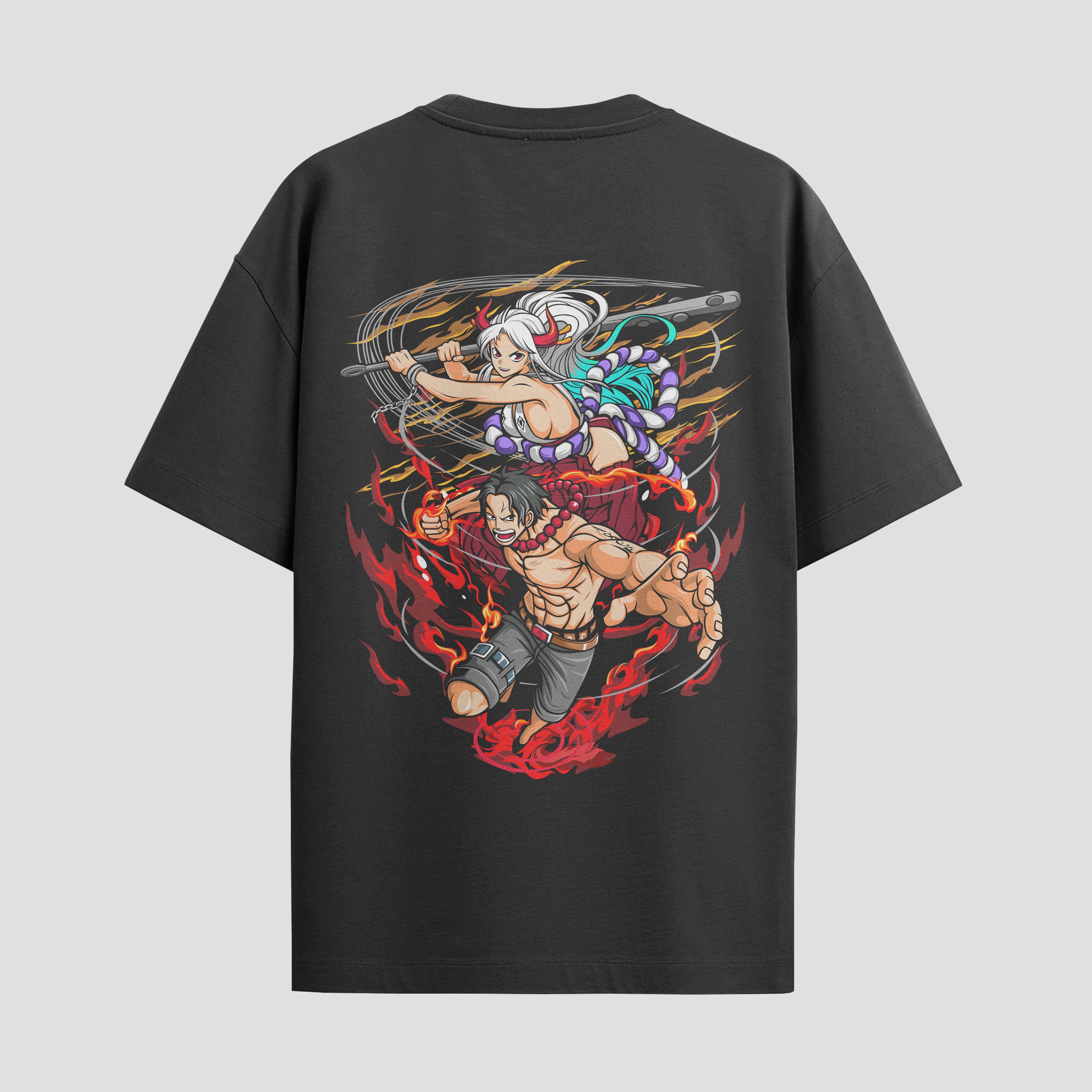 Playera urbana de anime y gaming ExtraLife MX, corte Standard Fit unisex ligero y transpirable en color Deep Black y Pure White, ropa de uso diario para gym y casual.