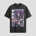 Playera urbana de anime y gaming ExtraLife MX, corte Standard Fit unisex ligero y transpirable en color Deep Black y Pure White, ropa de uso diario para gym y casual.