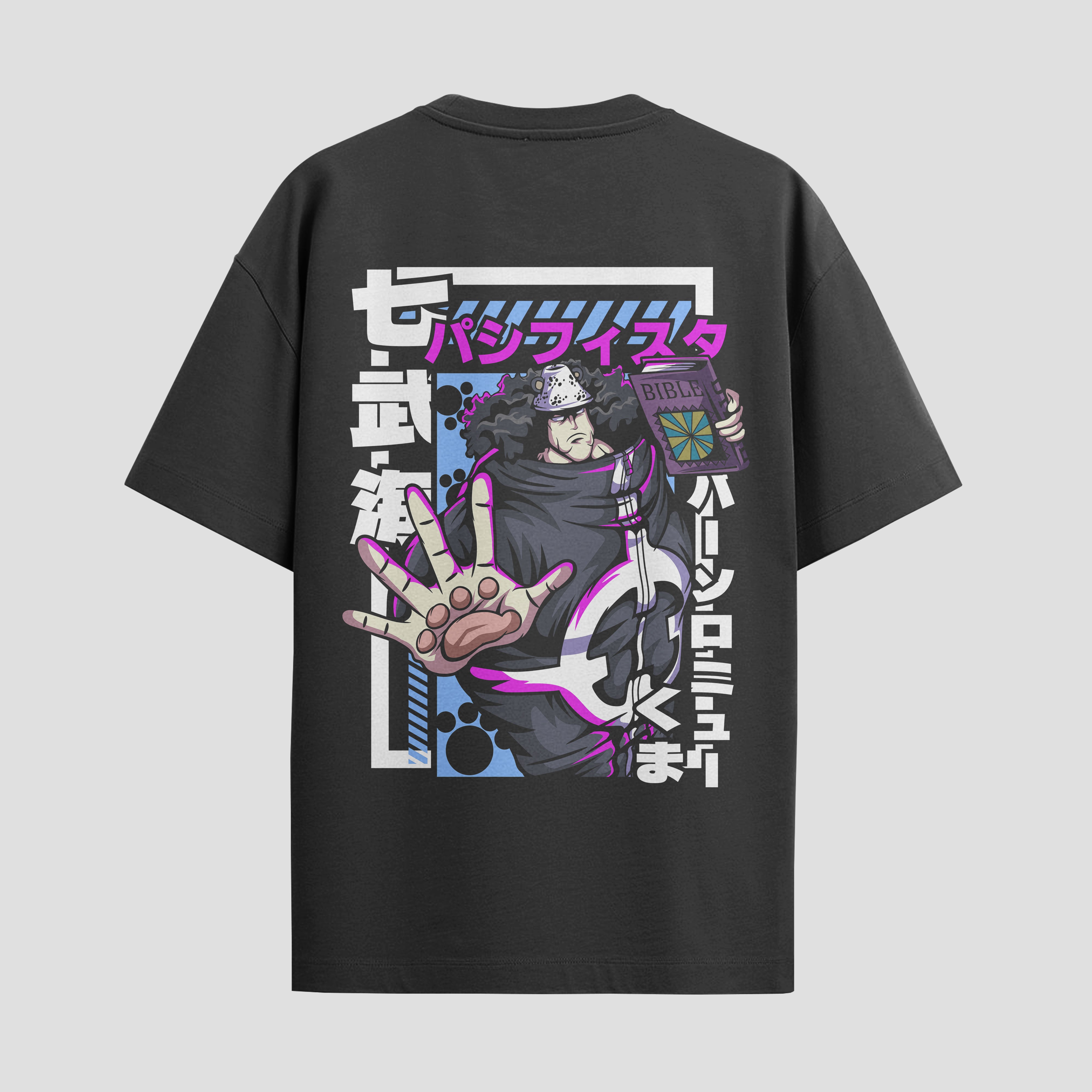 Playera urbana de anime y gaming ExtraLife MX, corte Standard Fit unisex ligero y transpirable en color Deep Black y Pure White, ropa de uso diario para gym y casual.