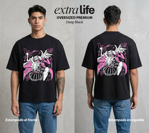 Mar de los Piratas | El Transformista del Mar #03036 - Playera Oversized Premium | Deep Black - Foto en modelo