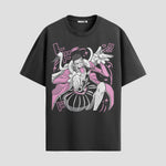 Playera urbana de anime y gaming ExtraLife MX, corte Standard Fit unisex ligero y transpirable en color Deep Black y Pure White, ropa de uso diario para gym y casual.