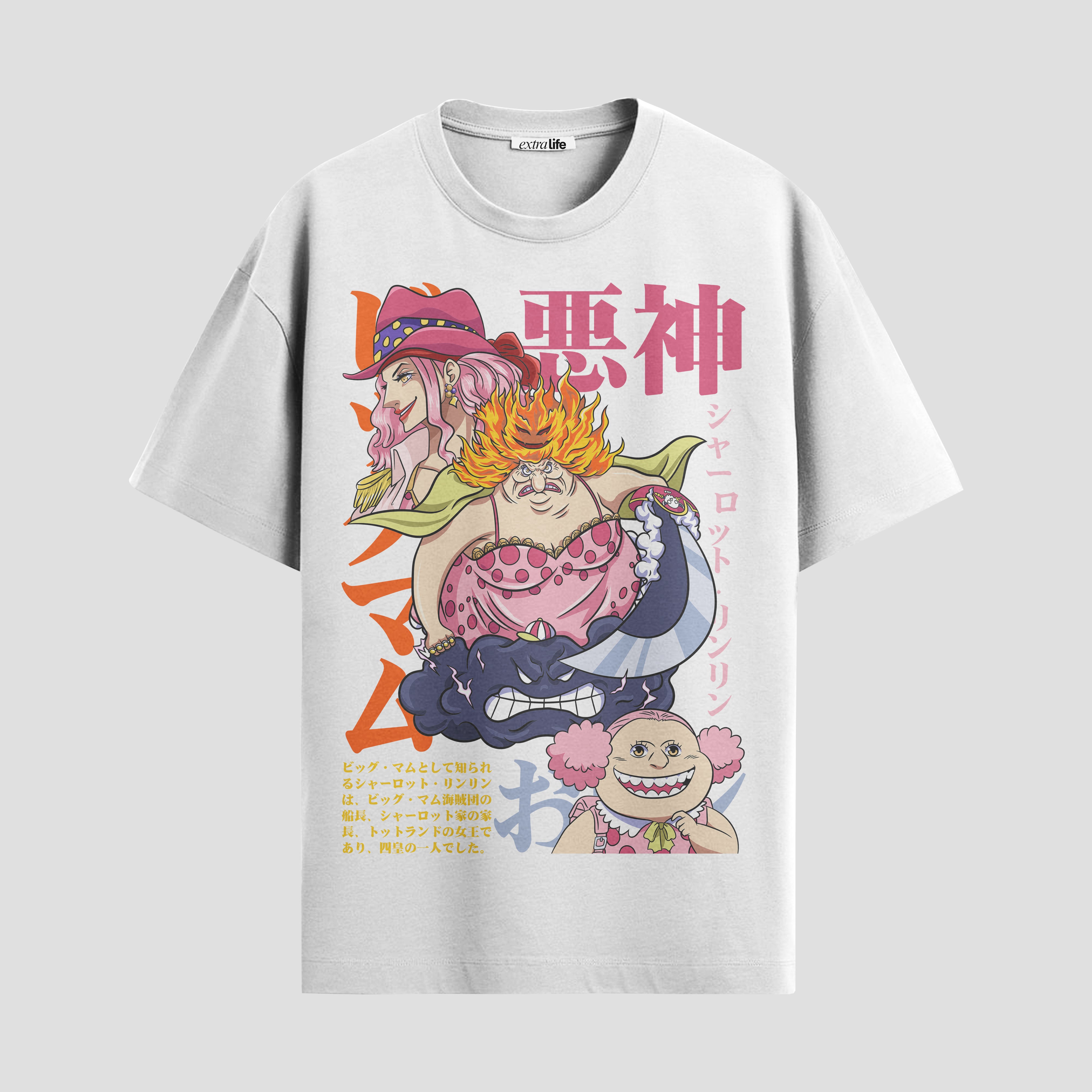 Playera urbana de anime y gaming ExtraLife MX, corte Standard Fit unisex ligero y transpirable en color Deep Black y Pure White, ropa de uso diario para gym y casual.