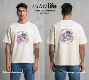 Mar de los Piratas | La Emperatriz del Mar #03043 - Playera Oversized Premium | Off White - Foto en modelo